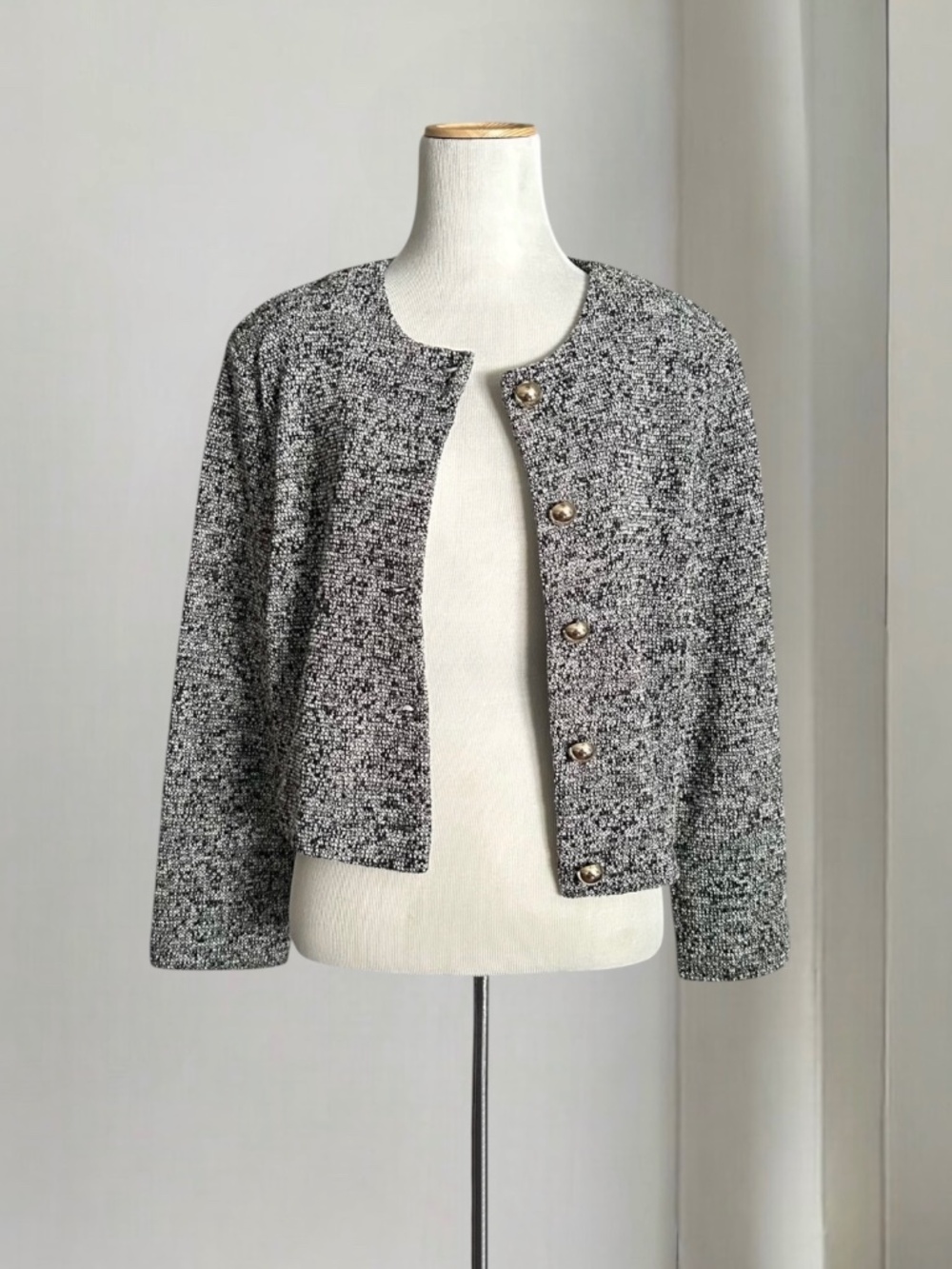 H&M Short Blazer Jacket with Gold Buttons
